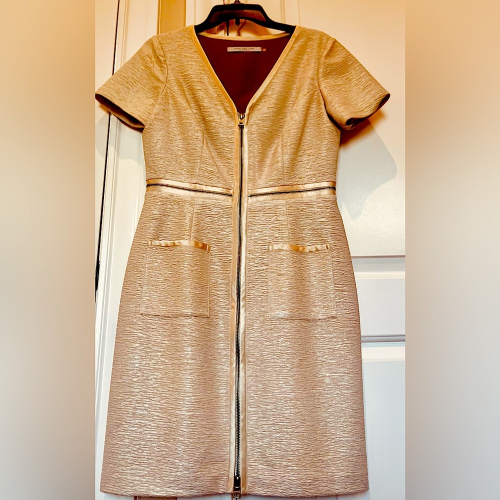 Marc New York champagne zipper dress